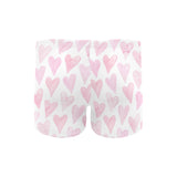 Watercolor pink heart pattern Men's Swimming Trunks