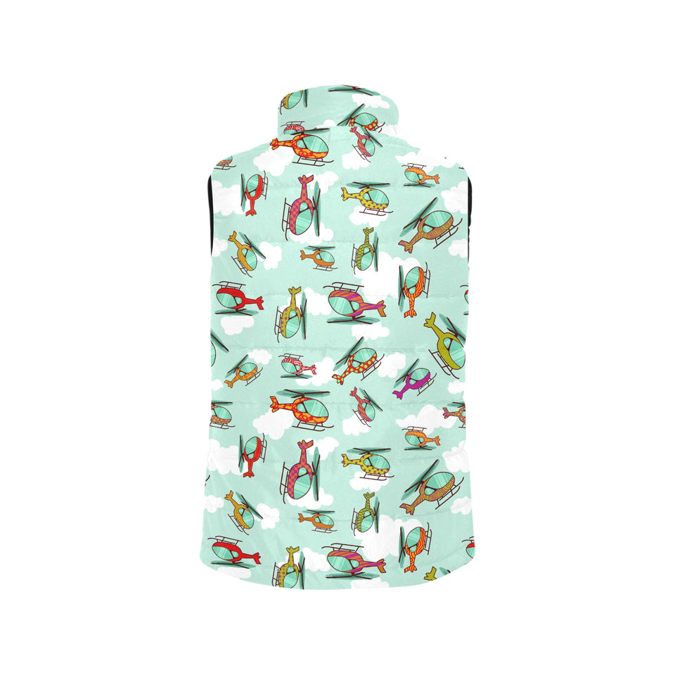 Helicopter design pattern Women's Padded Vest