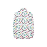 Surfboard Pattern Print Design 04 Women's Long Sleeve Polo Shirt