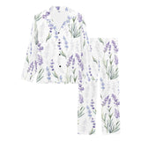 Hand painting Watercolor Lavender Women's Long Pajama Set