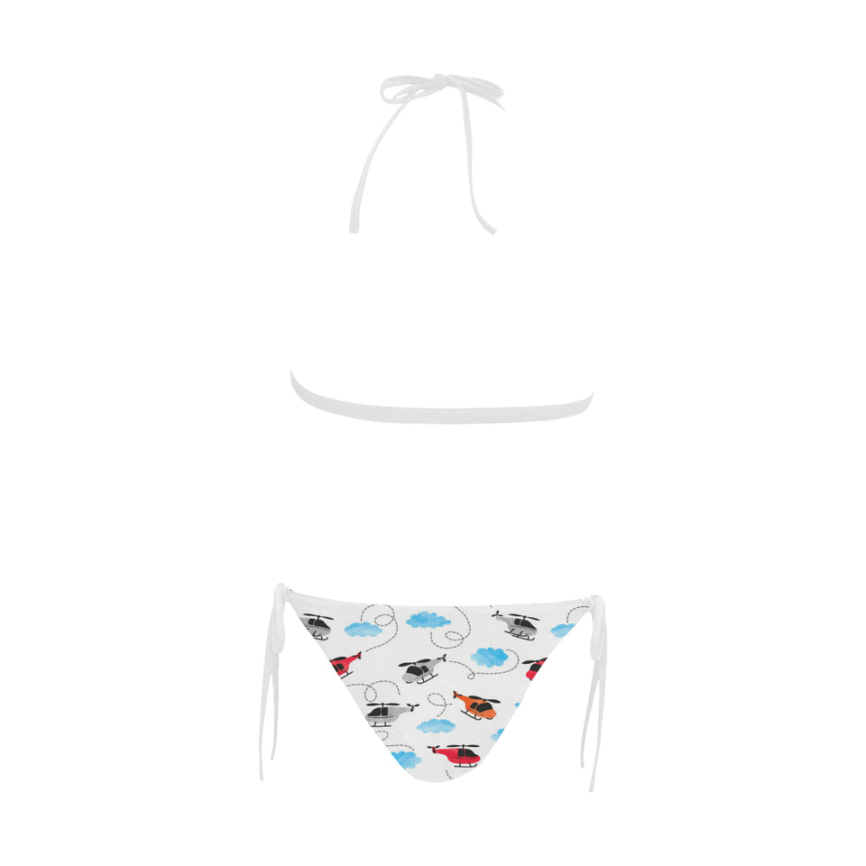 Watercolor helicopter cloud pattern Sexy Bikinis Two-Piece Swimsuits