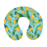 banana leaves banana design pattern U-Shaped Travel Neck Pillow