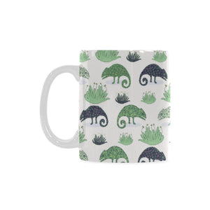 Chameleon lizard succulent plant pattern Classical White Mug (Fulfilled In US)