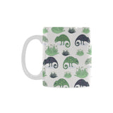 Chameleon lizard succulent plant pattern Classical White Mug (Fulfilled In US)