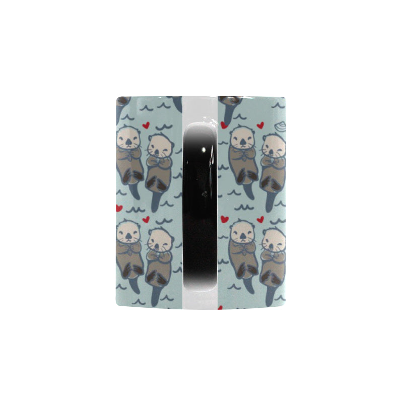 Lovely Sea Otter Pattern Morphing Mug Heat Changing Mug