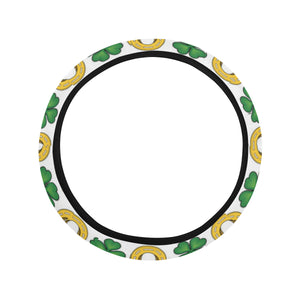 Horseshoes Pattern Print Design 04 Car Steering Wheel Cover