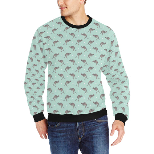 Kangaroo pattern background Men's Crew Neck Sweatshirt
