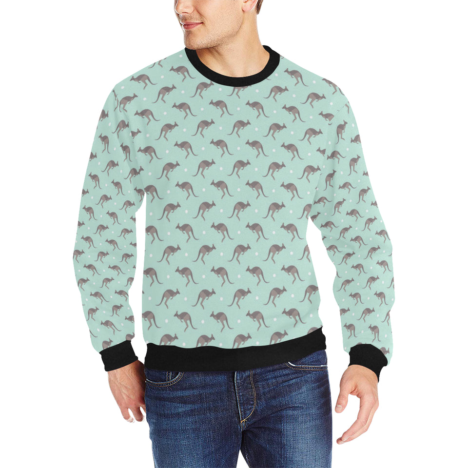 Kangaroo pattern background Men's Crew Neck Sweatshirt