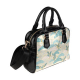 Bonsai bamboo stork japanese pattern cream theme Shoulder Handbag