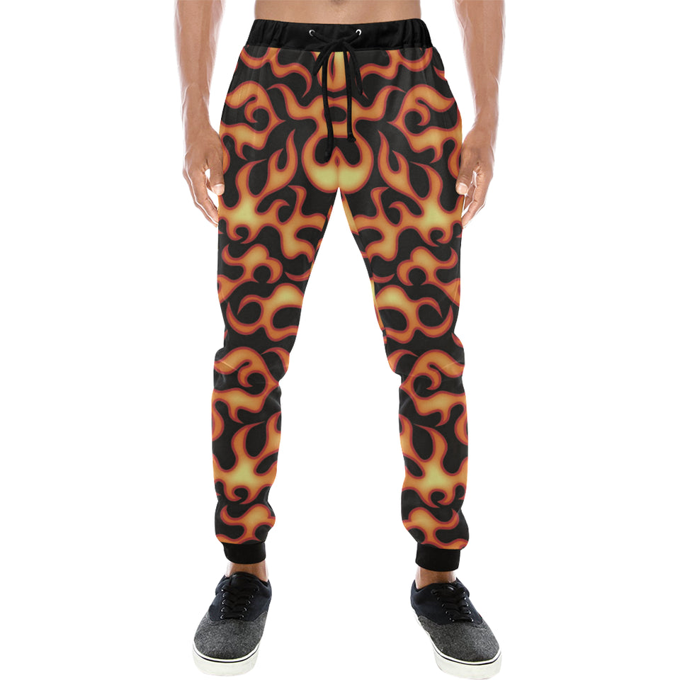 Fire flame dark pattern Unisex Casual Sweatpants