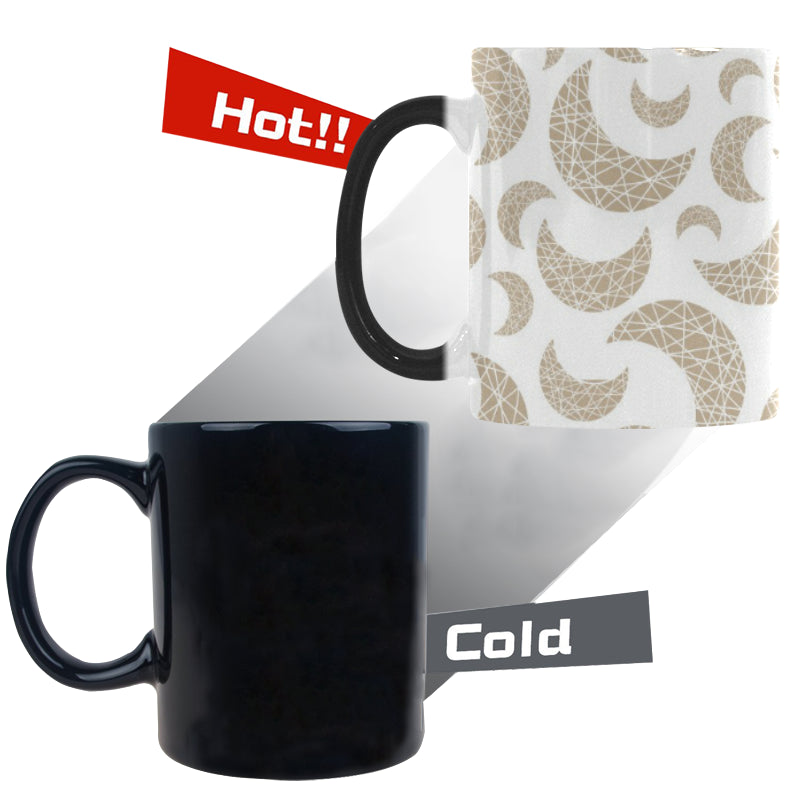 Cool gold moon abstract pattern Morphing Mug Heat Changing Mug