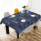 Blue Theme guitar pattern Tablecloth