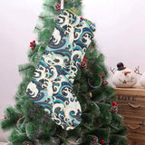 Japanese wave pattern Christmas Stocking