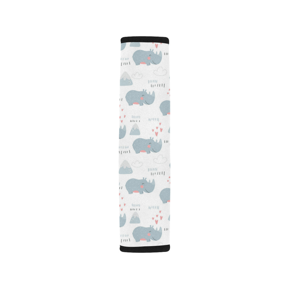 cute rhino heart pattern Car Seat Belt Cover