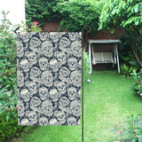 Sugar skull black white pattern House Flag Garden Flag