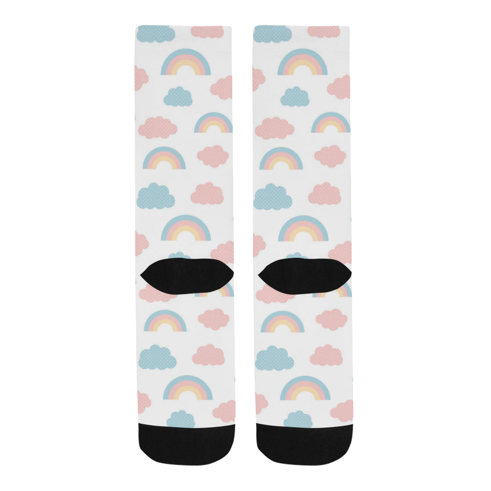 Cute rainbow clound pattern Crew Socks