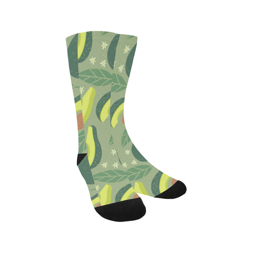 Avocado pattern Crew Socks
