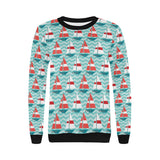 Red White sailboat wave background Women's Crew Neck Sweatshirt