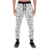 Garlic pattern black white Unisex Casual Sweatpants