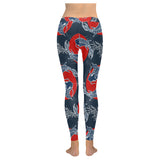 Koi Fish Carp Fishs hand drawn japanese art Women's Legging Fulfilled In US