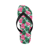 Watermelons tropical palm leaves pattern Unisex Flip Flops