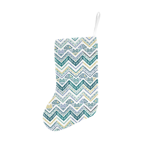 zigzag chevron paint design pattern Christmas Stocking