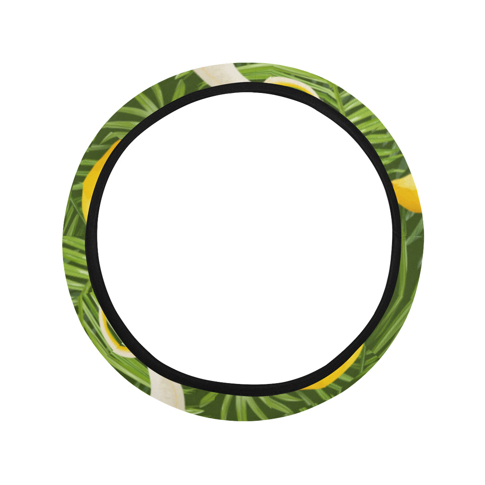 Banana Palm Leaves pattern Car Steering Wheel Cover