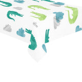 watercolor crocodile pattern Tablecloth