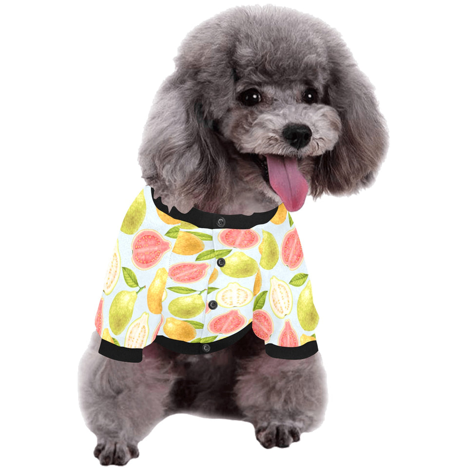 Guava design pattern All Over Print Pet Dog Round Neck Fuzzy Shirt