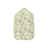 Hand drawn sea turtle fish pattern Women's Long Sleeve Polo Shirt