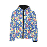 Popcorn Pattern Print Design 01 Kids' Boys' Girls' Padded Hooded Jacket