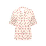 peanuts texture pattern Women's All Over Print Hawaiian Shirt