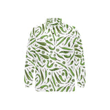Hand drawn sketch style green Chili peppers patter Men's Long Sleeve Polo Shirt
