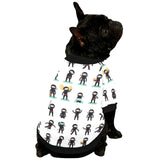 Cute ninja katana sword pattern All Over Print Pet Dog Round Neck Fuzzy Shirt