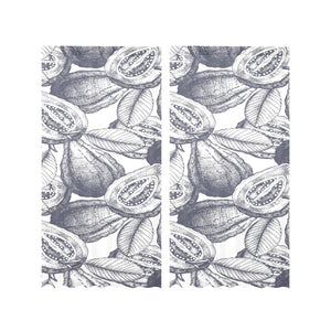 Guava tropical hand drawn pattern Gauze Curtain