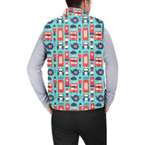 British Pattern Print Design 04 Men's Padded Vest
