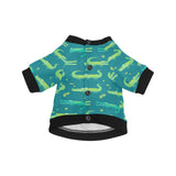 Crocodile pattern All Over Print Pet Dog Round Neck Fuzzy Shirt