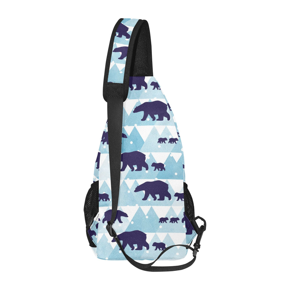 polar bear winter snow pattern All Over Print Chest Bag