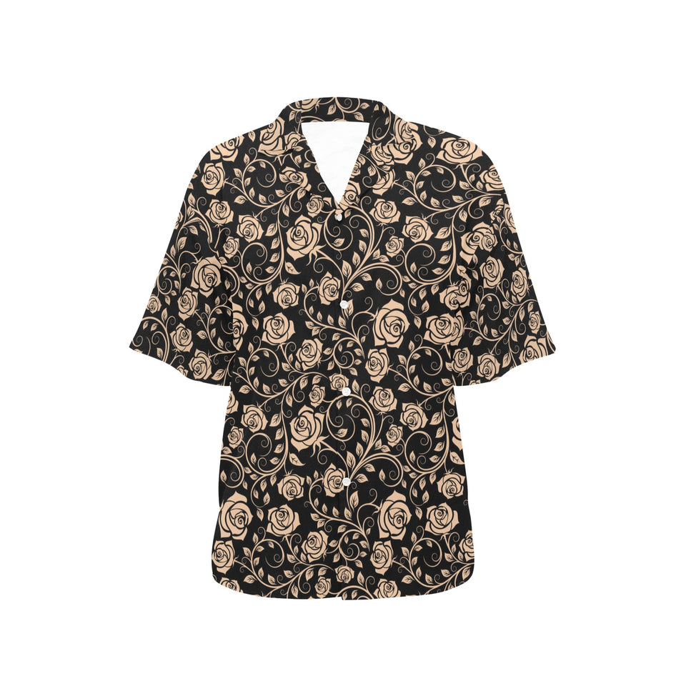 Rose Pattern Print Design 04 Women's All Over Print Hawaiian Shirt