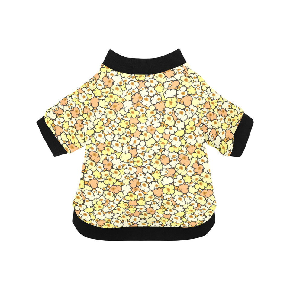 Popcorn Pattern Print Design 03 All Over Print Pet Dog Round Neck Fuzzy Shirt