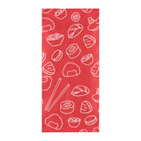 sushi pattern red background Beach Towel