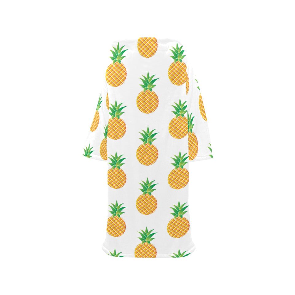 Pineapples pattern Blanket Robe with Sleeves