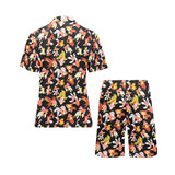 Goldfish Pattern Print Design 03 Men's V-Neck Short Pajama Set