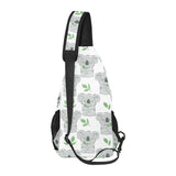 Hand drawn Koala leaves pattern All Over Print Chest Bag