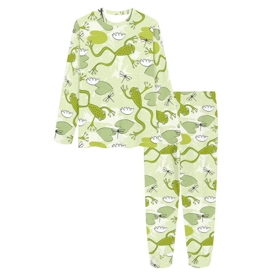 Cute frog dragonfly pattern Women's All Over Print Pajama Set