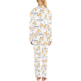 Greyhound Pattern Print Design 03 Women's Long Pajama Set
