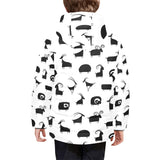 Goat ram pattern Kids' Boys' Girls' Padded Hooded Jacket