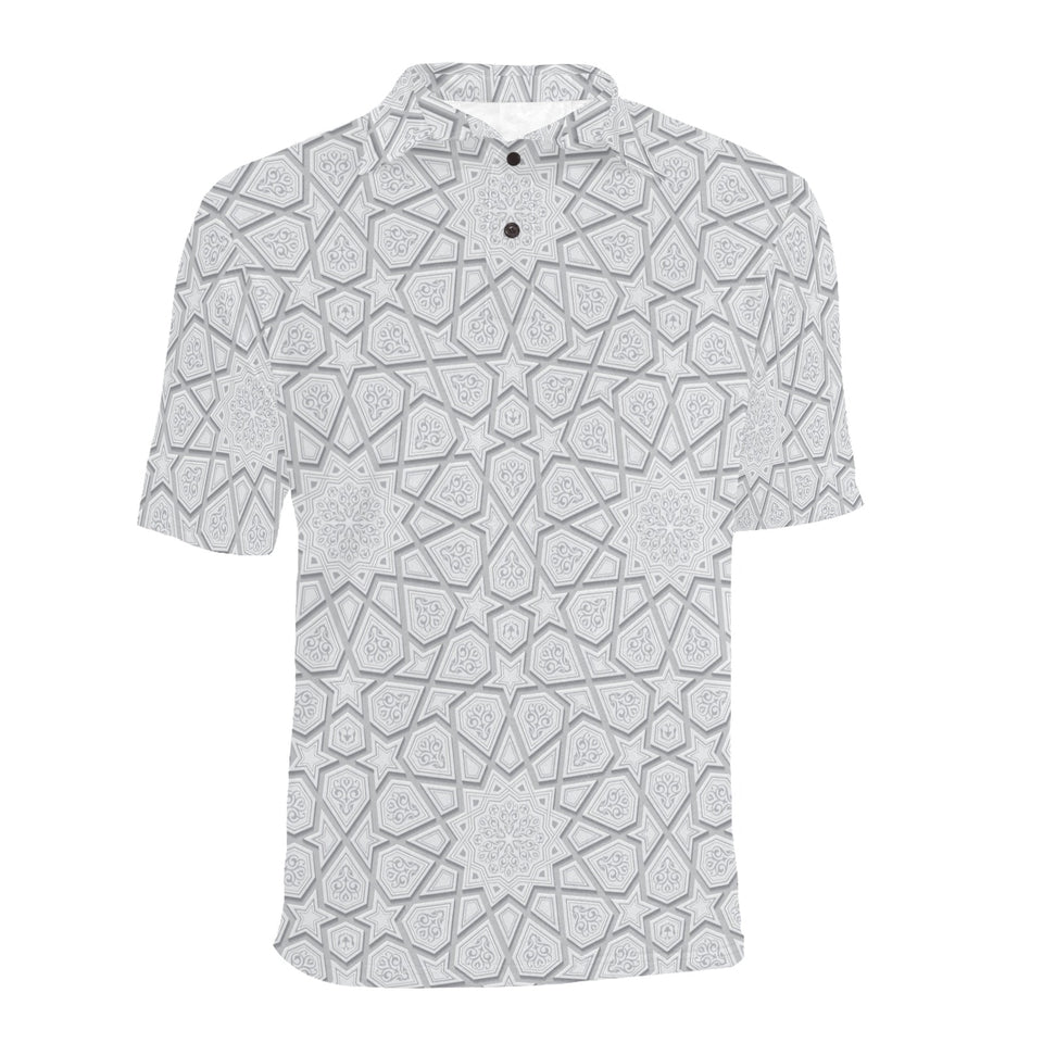 arabic star pattern Men's All Over Print Polo Shirt