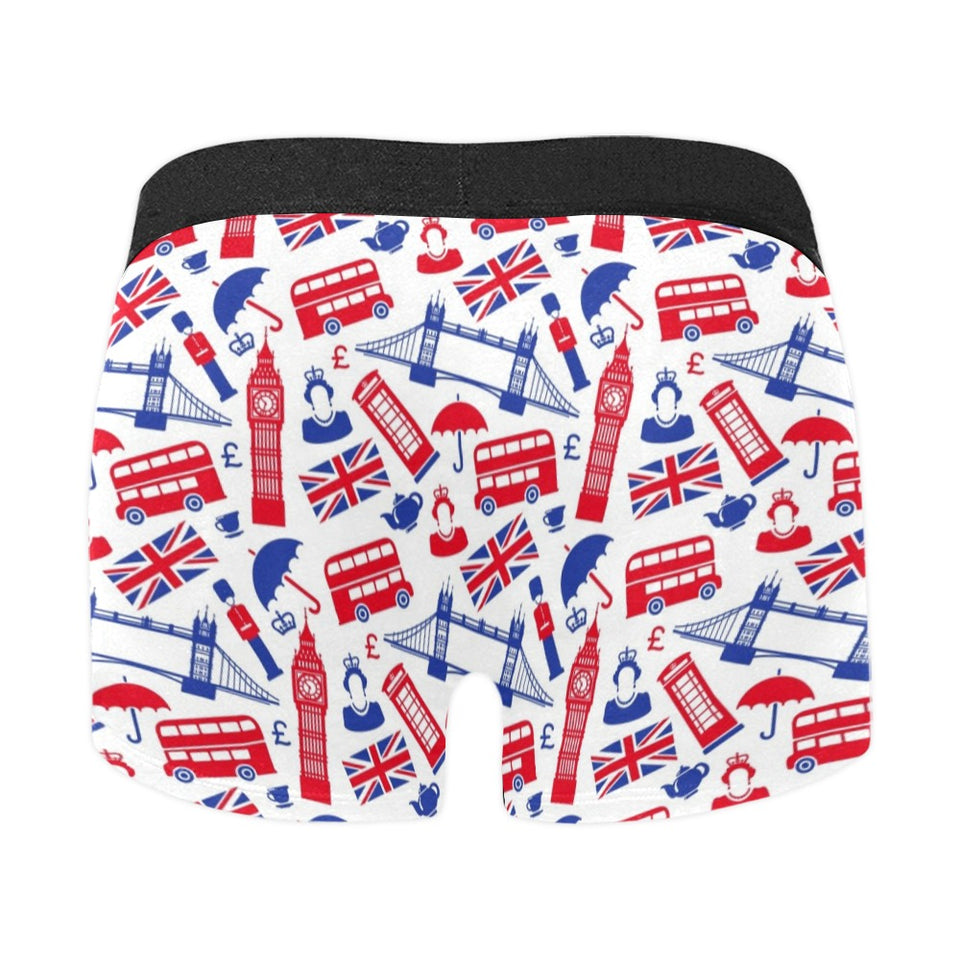 British Pattern Print Design 01 Men's All Over Print Boxer Briefs Men's Underwear
