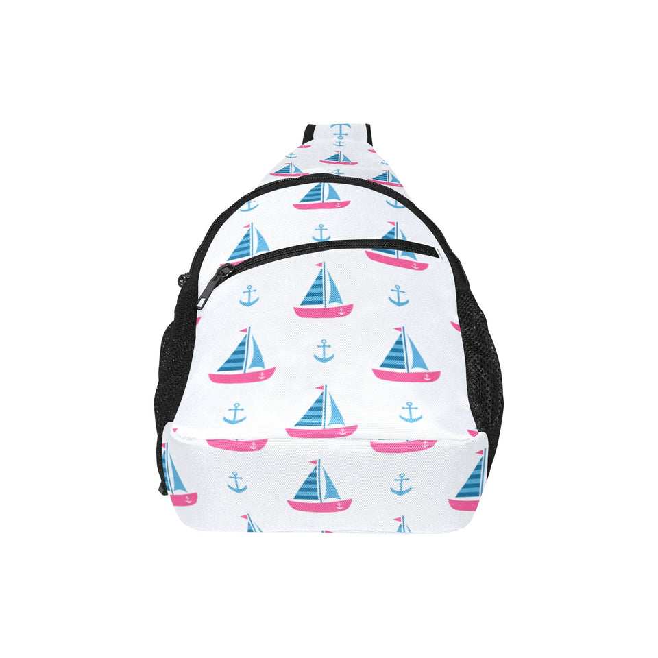 Sailboat anchor pattern All Over Print Chest Bag